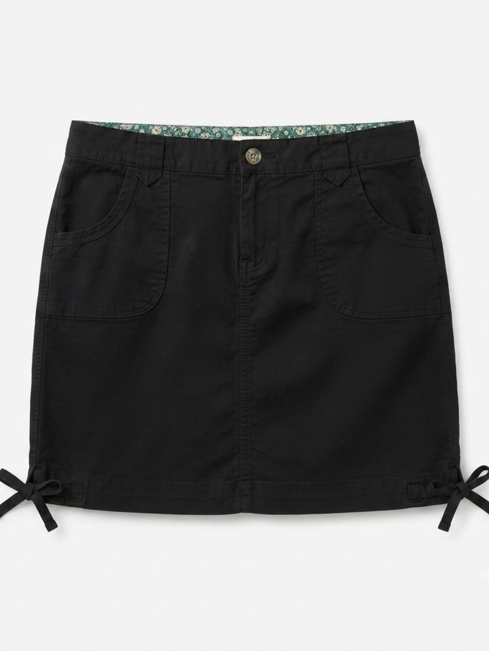Old Navy Black Utility Cargo Tie-Hem Mini Skirt Size 8 - Picture 3 of 5